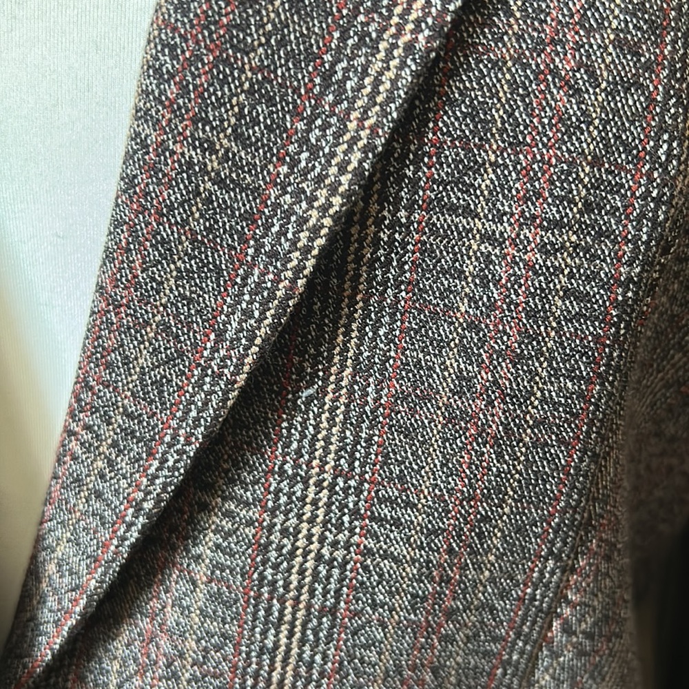 Express Brown Pin Striped Single Button Jacket Bl… - image 2